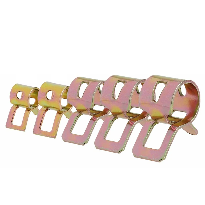 50Pcs 5/6/7/8/9mm Spring Clip Fuel Line Hose Water Pipe Air Tube Clamps Fastener