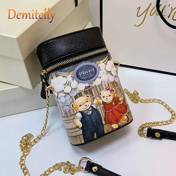 

Fashionable Metal Chain Crossbody Bag New Personality Cigarette Case Handbag Multiple Patterns Women's Shoulder Bag Wallet