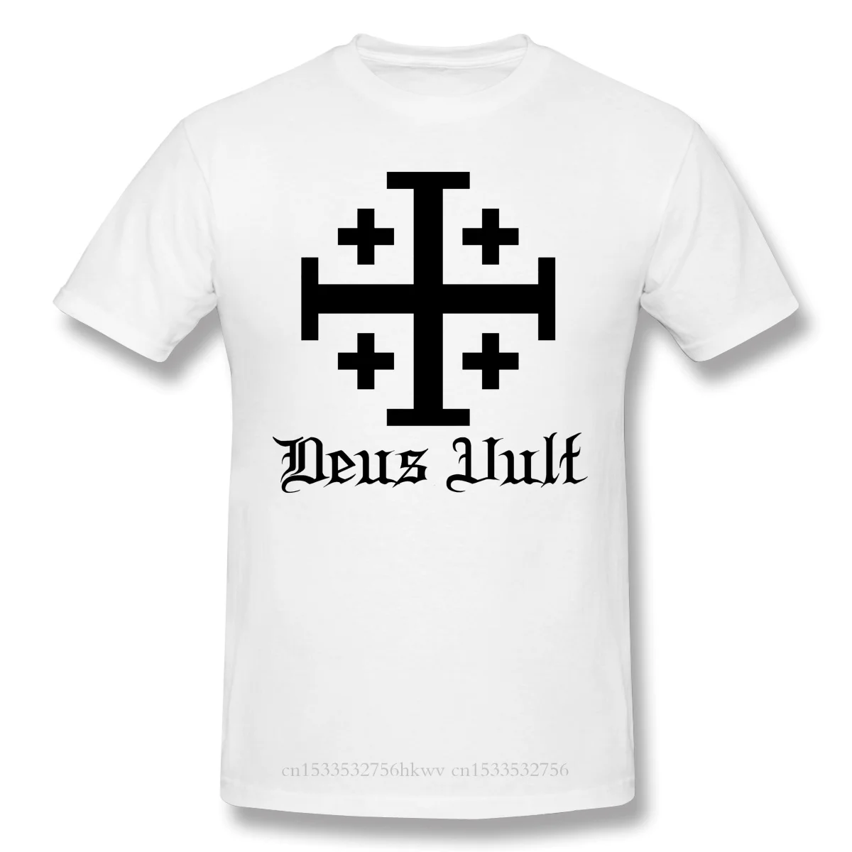 bruger Ikke nok konto Crusader Cross - Deus Vult T Shirt White Crusader Kings printed Summer  large _ - AliExpress Mobile