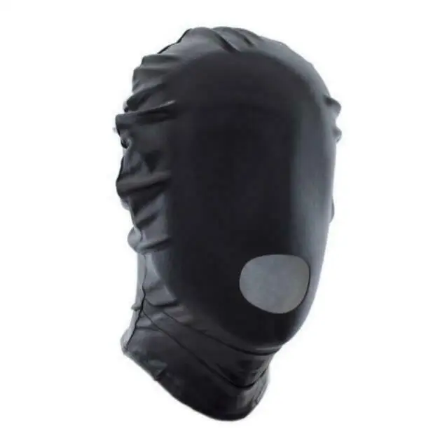 Мягкий из искусственной кожи полный бондаж Gimp маска головной убор сдержанность повязка на глаза высокое качество Дэдпул рейв фестиваль наряд Killmonger