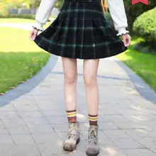 Милые Юбки принцессы в стиле Лолиты; зимние юбки в Корейском стиле для учащихся средней школы; утолщенная шерстяная короткая юбка; модная женская юбка; LXZL056
