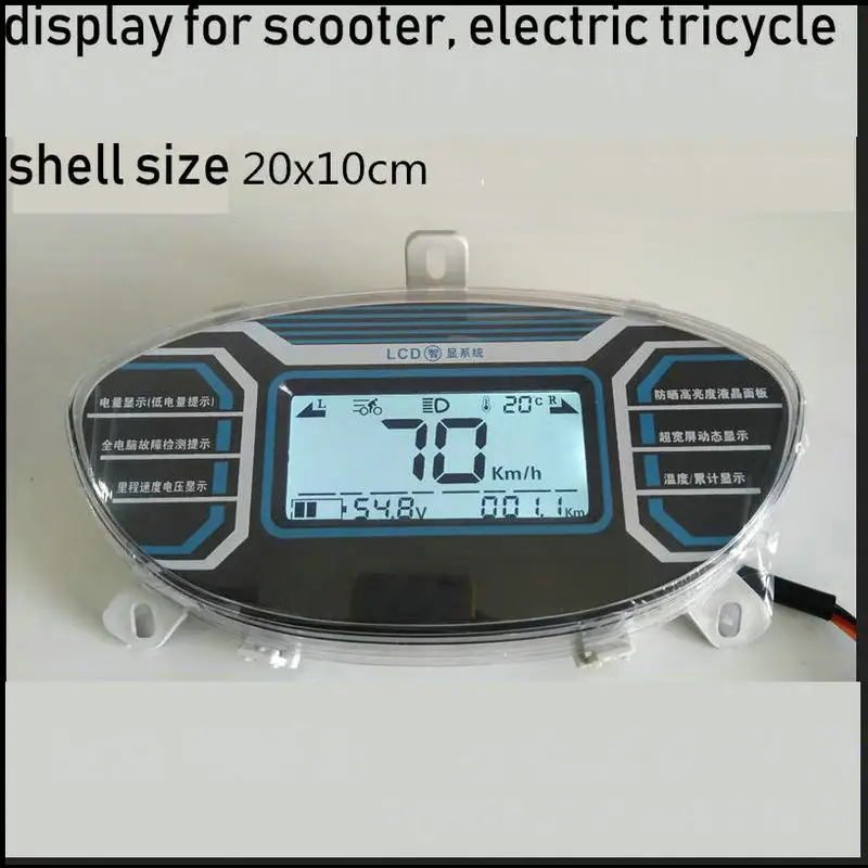 Speedometer Electric Bike Scooter Lcd Display 48v60v72v Bag AliExpress