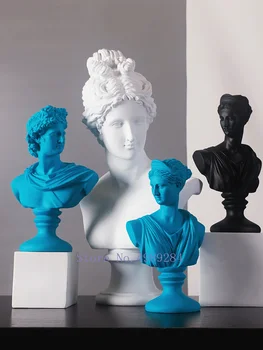 

RESIN IMITATION PLASTER CHARACTER HEAD SCULPTURE VENUS APOLLO MODERN ACCESSORIES FOR HOME DECORATION CREATIVE ARTWORK