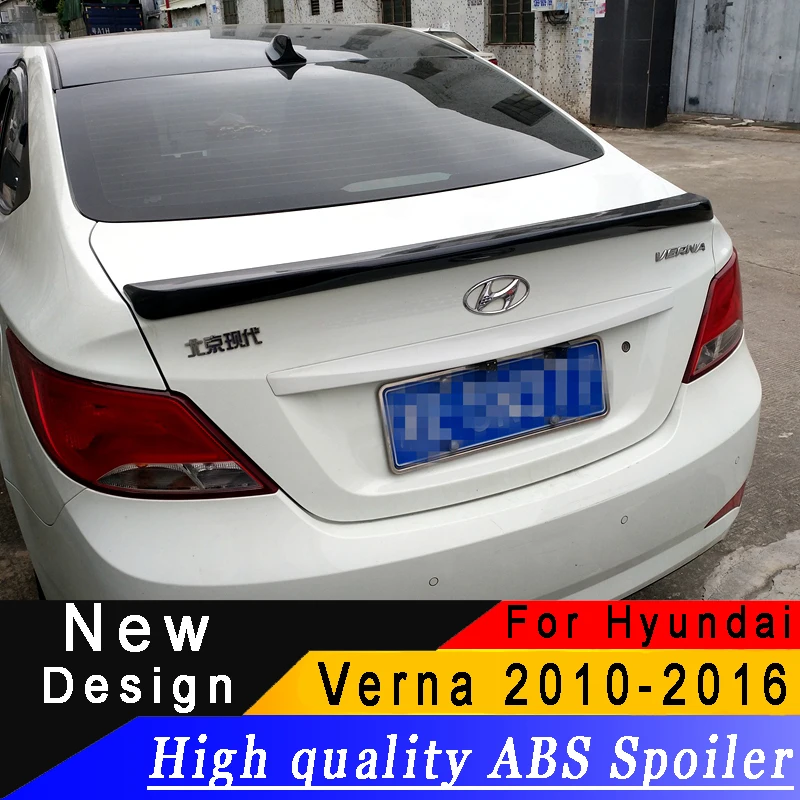 Спойлер для Hyundai Verna Accent 2010-2016 высококачественный спойлер из АБС-пластика праймер