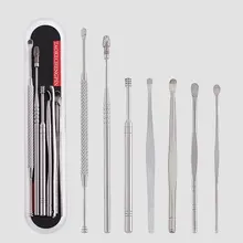 Нержавеющая сталь уха Палочки Ложка уха Палочки для наружных осветительных приборов уха Палочки ложка Пряжка Ушная палочка уха Палочки ing набор инструментов