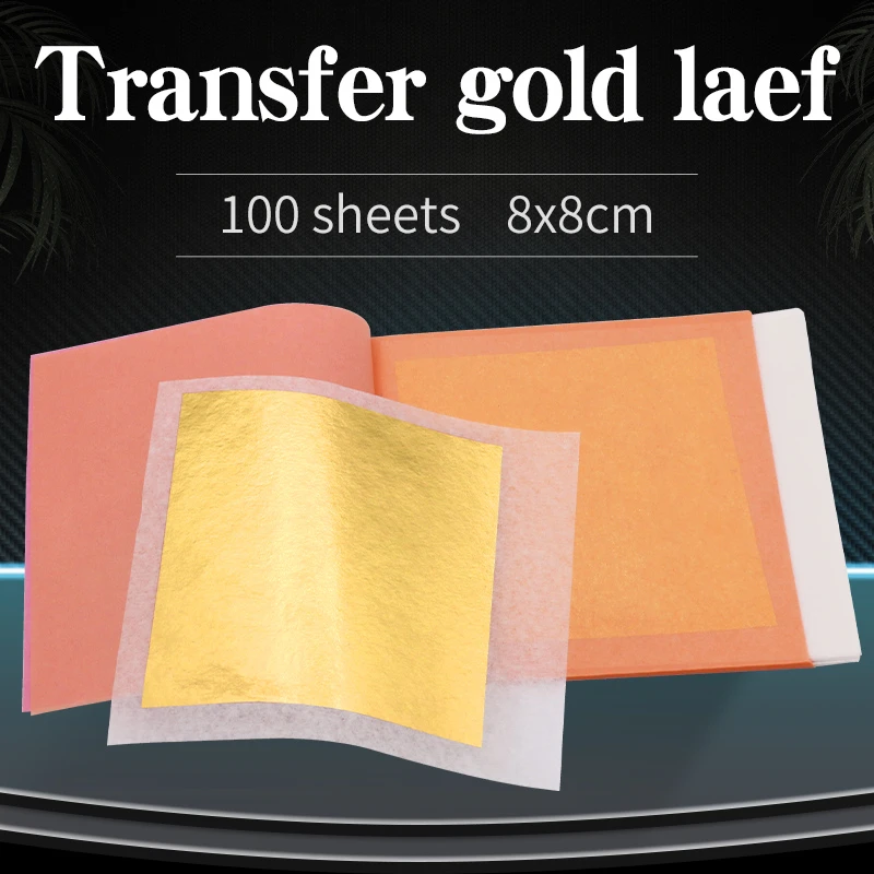 Transfer Leaf 24K Pure Edible Gold Leaf Sheet 99.99% Gold for Food  Decoration Edible Food Paper 4 BookletsX25 Sheets
