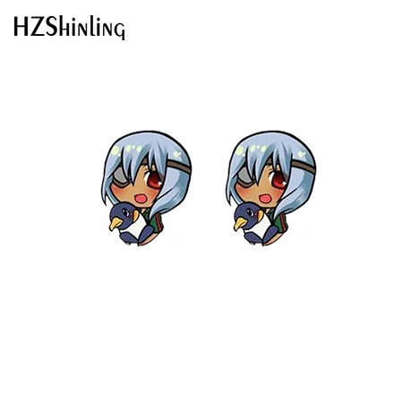 Новинка Inazuma Eleven Go акриловые серьги Аниме Chibi серьги-гвоздики эпоксидные серебряные серьги - Окраска металла: 10