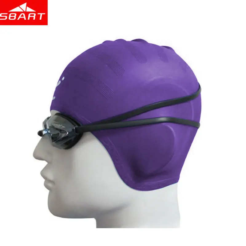 SBART силиконовые шапочки для плавания унисекс водонепроницаемые защитные шапочки для плавания для взрослых длинные волосы силиконовые шапочки для плавания для дайвинга