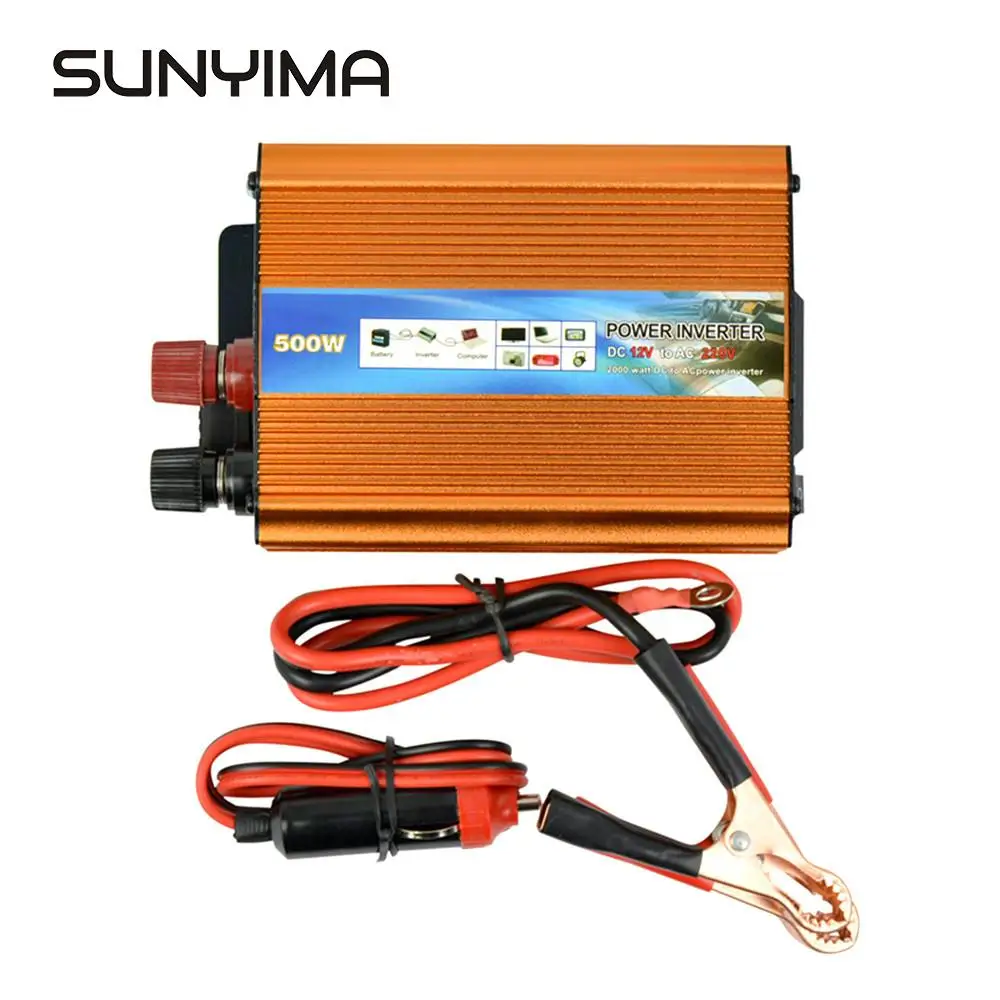 SUNYIMA 1000 Вт Инвертор DC 12 В в AC 220 В модифицированный синусоидальный автомобильный инвертор с USB зарядным устройством CE сертификация
