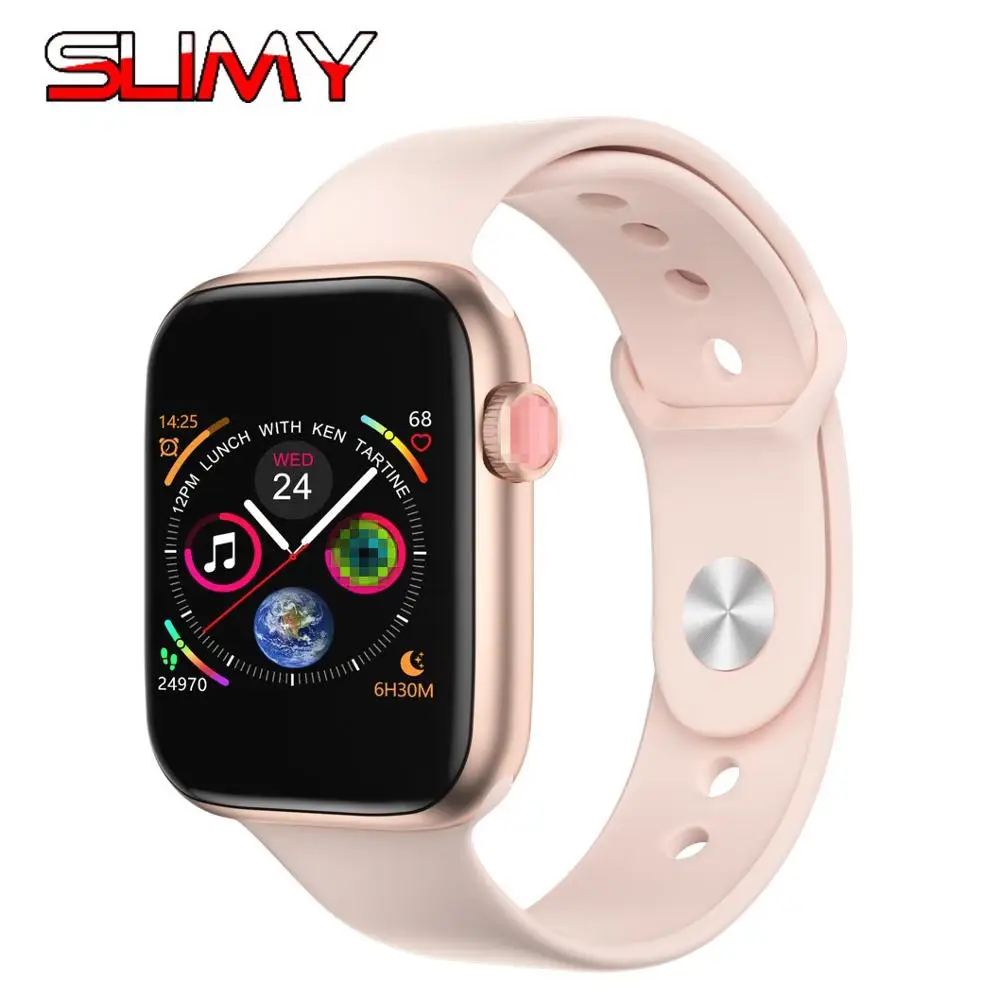 Pink IWO 10 Bluetooth Смарт-часы с функцией вызова, пульсометр, полный сенсорный экран, фитнес-трекер для женщин и мужчин, умные часы, лучше, чем W34, удалить ремешок - Цвет: Pink