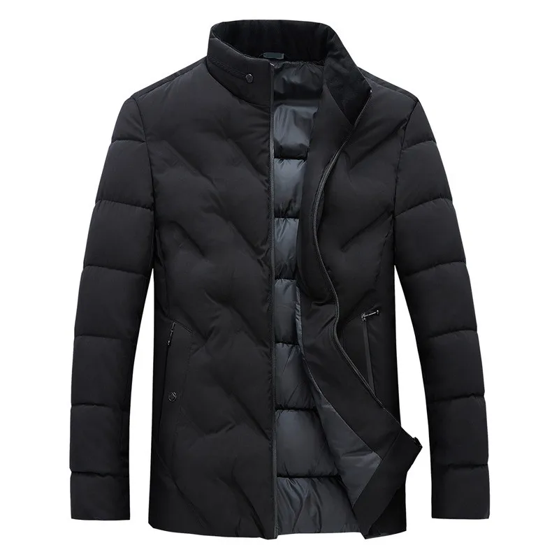 MRMT брендовые новые зимние хлопковые мужские куртки короткие утолщенные пуховые пальто для мужчин Теплая стеганая куртка одежда - Цвет: Черный