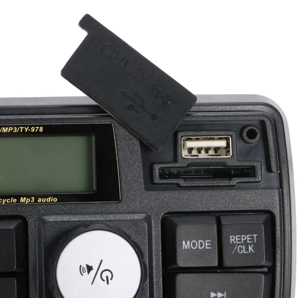 KKMOON Мотоцикл Руль аудио система усиления " стерео динамик FM MP3 USB SD AUX с дистанционным управлением и функцией сигнализации