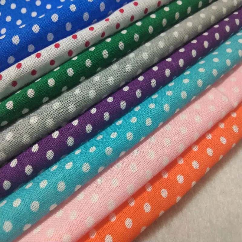 New Arrival! Colorful 8 Colors Polka Dot Printed 100% Cotton Fabric 24x22cm fabric Bundle quilting tilda for DIY sewing | Дом и сад