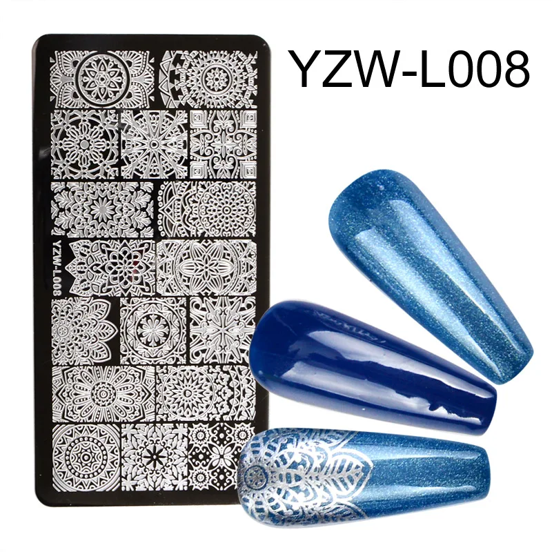 Manicure Rectangular Printing Plate Nail Polish Blue Film Steel Plate Printing Transfer Printing DIY Seal Stamp Plate Tool Nails