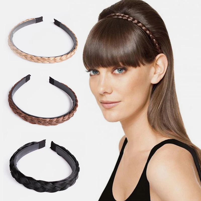

2020 Women Twist Hairbands Fashion Toothed Non-slip Headbands Girls Braid Hair Accessories Adjustable Head Band Bezel Headwear