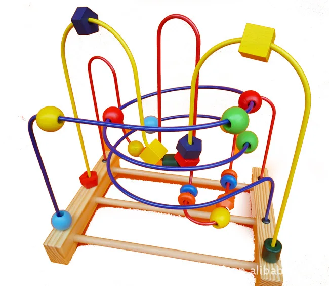 

YX605 Foreign Trade More than a Single Special Offer Wooden Large Bead-stringing Toy Educational Toy