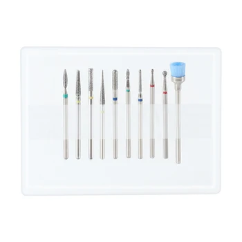 

10pcs Manicure Tools Bits Set Burr Cuticle Professional Milling Cutter Grinder Polishing Head Replacement Parts