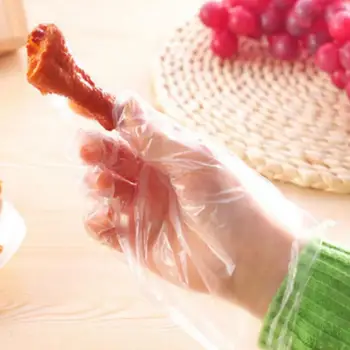 

Disposable Food Prep Gloves PE Cleaning Useful Industrial Plastic Glove Restaurant Household Clear