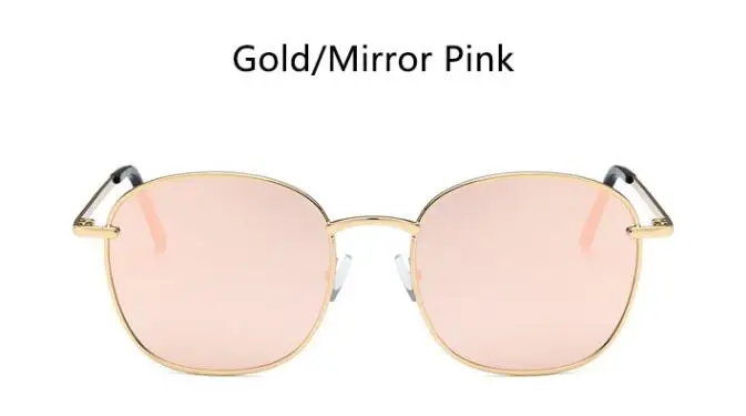 gold mirror pink Новинка, модные большие круглые солнцезащитные очки, сплав, золотой, черный, зеркальные, Wo, мужские, s, солнцезащитные очки, женские, Роскошные, брендовые, оттенки, мужские очки, UV400 - Цвет линз: gold mirror pink