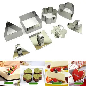 

5pcs Cake Mousse Cheese Baking Ring Cupcake Pastry Mold Cookies Cutter Pancakes Rice Salad Dessert Cooking Ring Mould