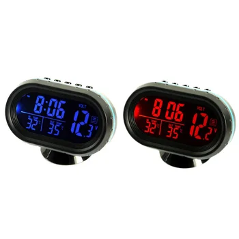 

93x68x25mm Thermometer Clock Replacement Voltage Digital Plastic+Glass Sensor Car