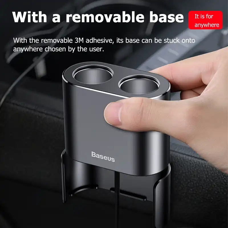 Разветвитель Прикуривателя Baseus 3.1A 100 Вт двойной Переходник USB для зарядки в