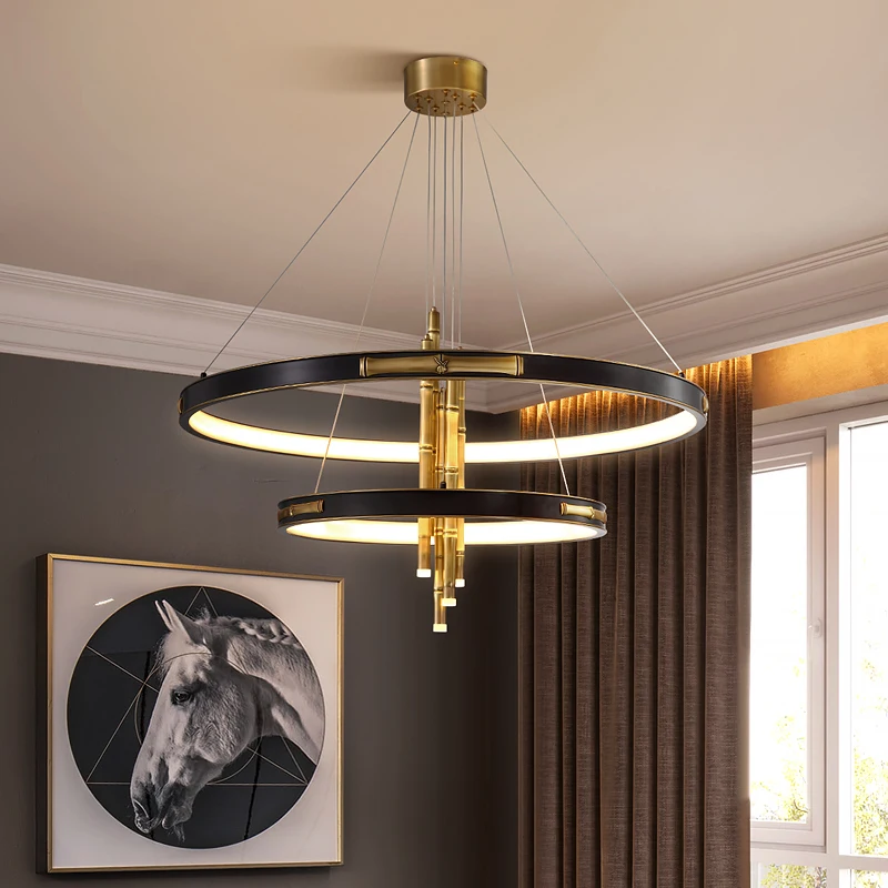 Bedroom Decor Round Circle Chandeliers 