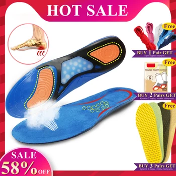 

EID silicone Gel insoles silicone shoes pads for Plantar Fasciitis Heel Running Sport Insoles Shock Absorption Pads soles insert