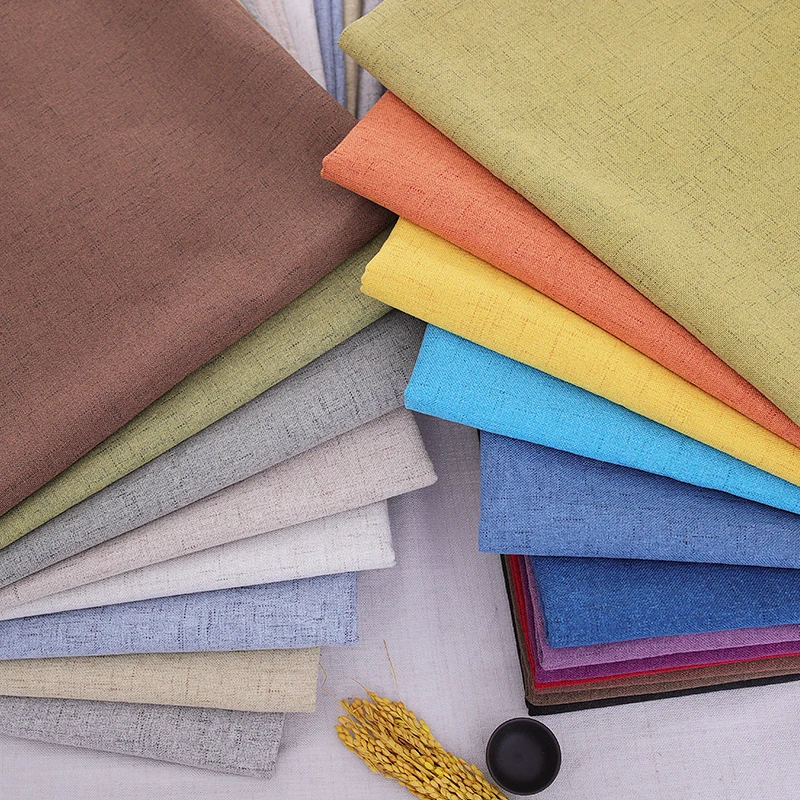 100*145cm Plain Linen Sofa Furniture Fabric DIY Handwork Material Sewing Cushions FabricFabric