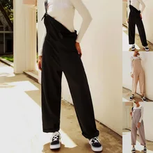 Black Jumpsuit Fashion Women Girls Loose Sport Pants Dungarees Loose Long Loose Casual Rompers Pants Trousers Running Pants