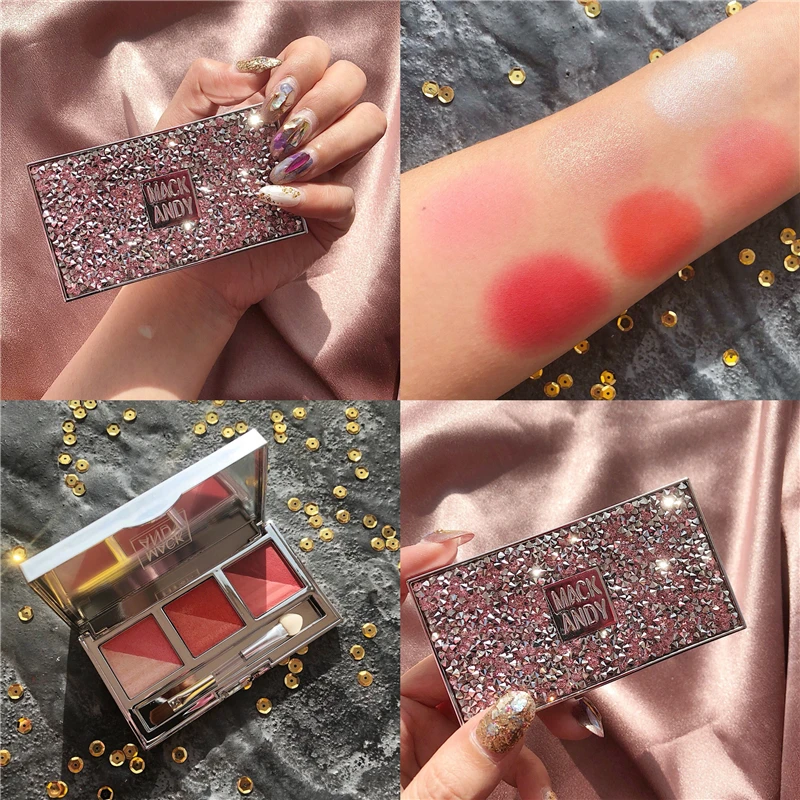 Палитра теней для век Earth Makeup 6 цветов, светлые румяна, пигментированные мерцающие матовые блестящие тени для век, палитра для макияжа