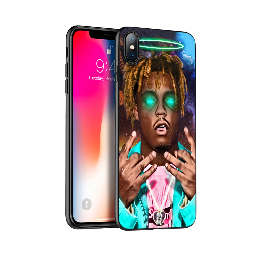Черный чехол ТПУ для iphone 5 5s se 6 6s 7 8 plus x 10 чехол силиконовый чехол для iphone XR XS 11 pro MAX чехол Juice WRLD - Цвет: 50117