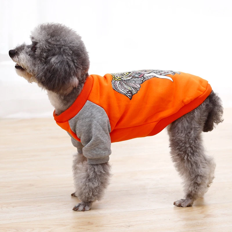 10 Colors Pet Dog Sweatshirts Autumn Winter Pet Clothes Chritsmas Fashion Drawing Teng Printing Puppy Cat Costumes Two-legged