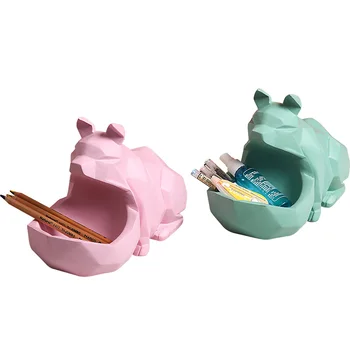 

Nordics Geometric Origami Pig Animal Sculpture Ornament Table Candy Dish Key Storage Box Home Decoration Accessories R2626
