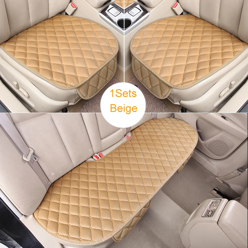 Чехол для автомобильного сиденья, Зимняя Теплая Бархатная подушка для сиденья, универсальная передняя задняя спинка, подушка для сиденья для внедорожника, защита для автомобильного сиденья