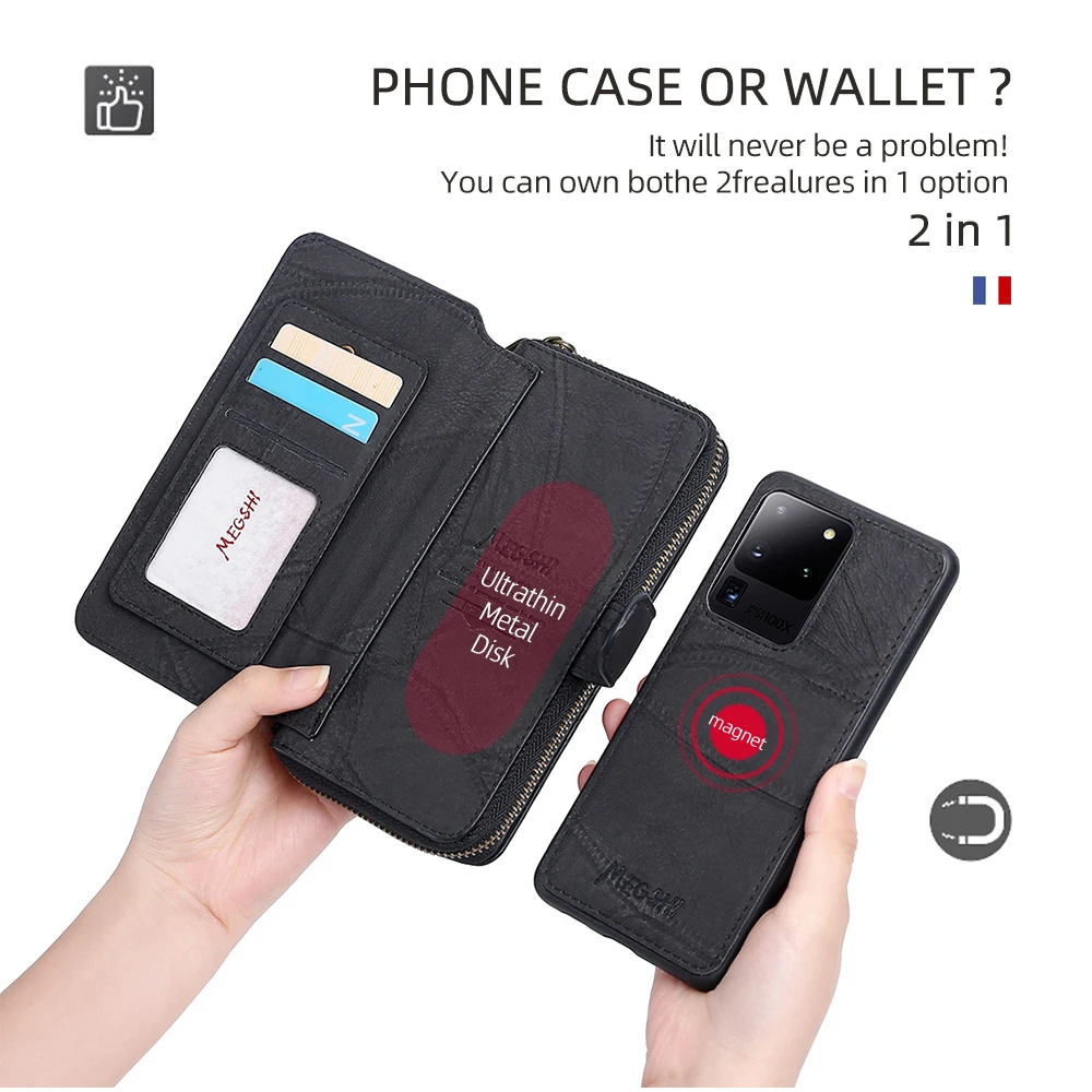 Wallet Leather Phone Case For XiaoMi 9 10 10Pro 11 5G RedMi 8 9 10 Note8 Note9 Note10 Note11 Poco M3 M4 X3 Pro NFC glass flip cover