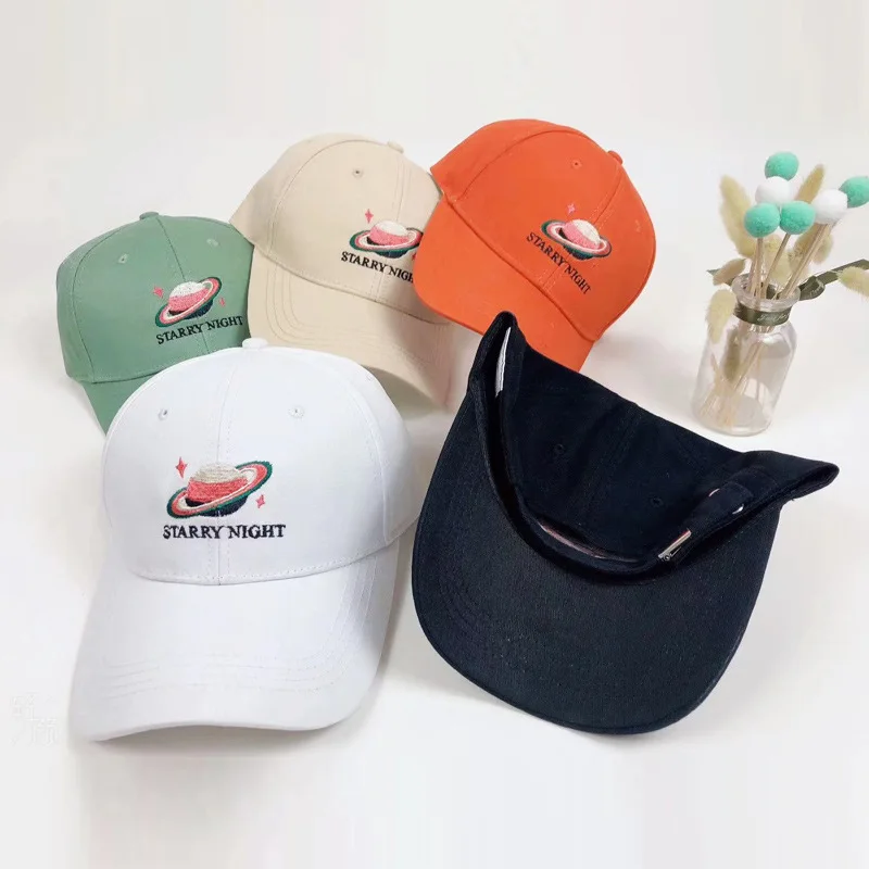 bright colored baseball caps