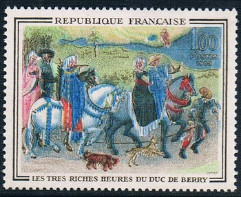 

FR3011 France Stamp 1965 Art Series Fine Painting "Duke Berry's Heights" 1Pcs New Postage Stamps for Collection MNH