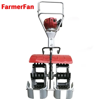 

Gasoline paddy field weeding machine hand-push double-row weeding machine