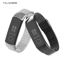 Honor band 4 ремешок для huawei Honor Band 4 аксессуары для умных часов Миланский Металлический Стальной браслет сменный ремешок 5 ремешок