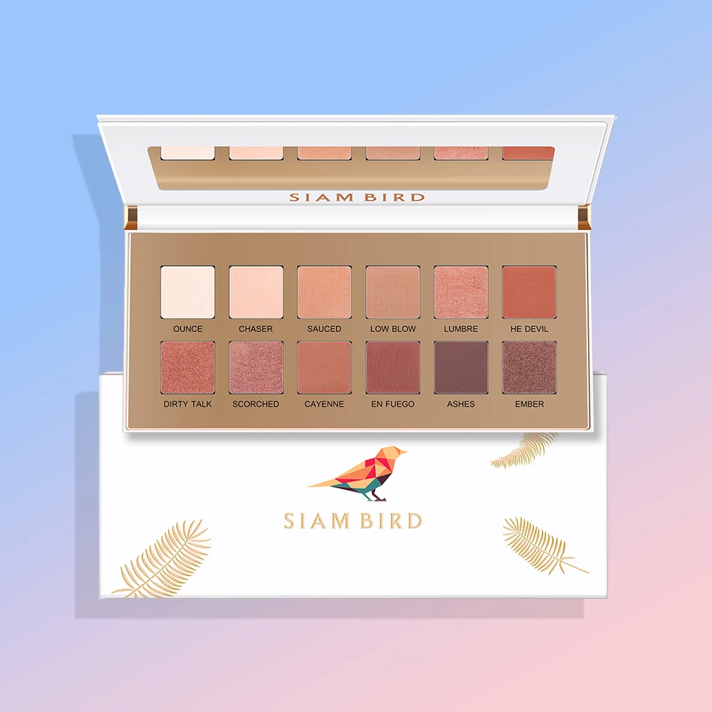 Siambird тени для век Палитра 2019 Макияж 12 цветов матовый водонепроницаемый Голый