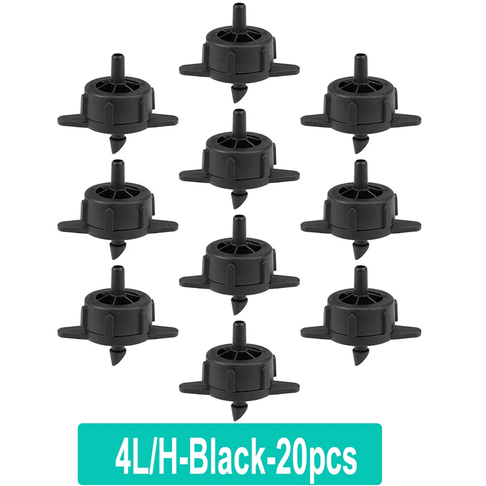 200-20pcs 2L/4L/8L/H Pressure Compensated Dripper Auto Micro Irrigation Watering System Fitting Irrigation Drop Drip Nozzle 