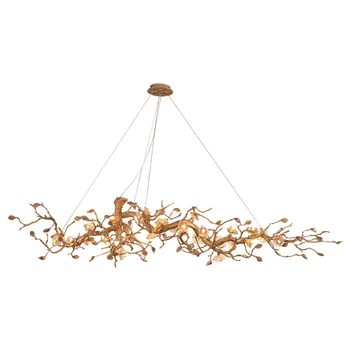 

G4 light source handwork glass dendritic copper chandelier