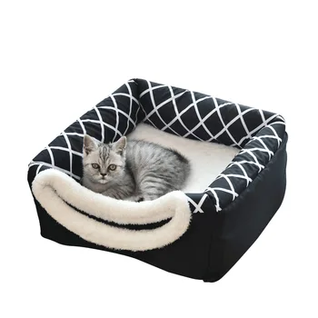 

Pet Cat Dog Nest Dual Use Warm Soft Sleeping Bed Pad For Pet Non-slip Breathable Cat House Dog Sleeping Mat Blanket L/XL