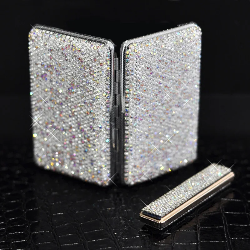 Shiny-Crystal-Diamond-Ms-20-Cigarette-Case-Charging-Windproof-Plasma-Lighter-Slim-Metal-Lightweight-Cigarette-Box (3)