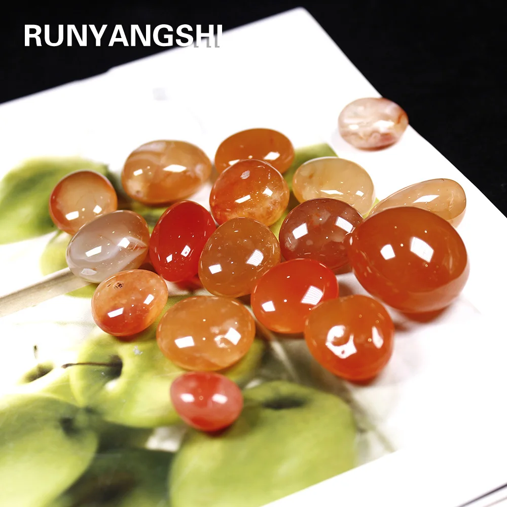 Runyangshi 50 г/пакет натуральный кристалл камень красный агат ремонт Кристалл