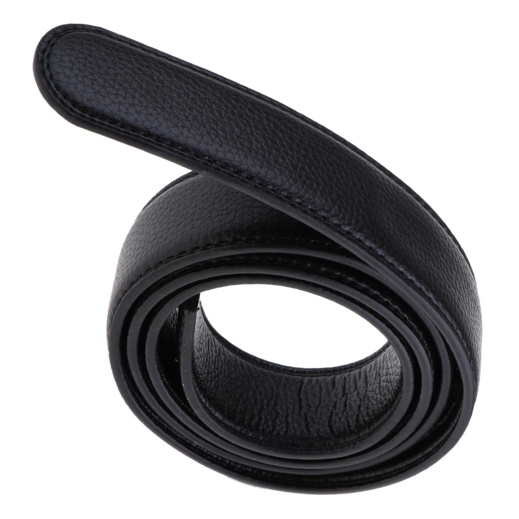 2 Pack Replacement PU Leather Belt Strap Without Buckle, Smooth Business Dress Casual Belts Strap - 3.5 cm/ 1.38 inch