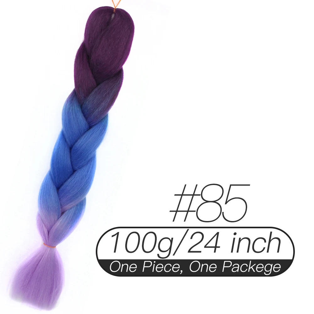 Xnaira афро поддельные цветные синтетические огромные вязанные крючком аксессуары для волос Xpression предварительно растянутые косички для наращивания волос для косичек - Цвет: M1b/синий