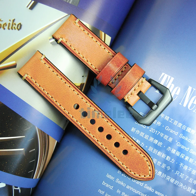 20/22mm Genuine Leather Watchbands Men Women Italy Watch Band Strap For