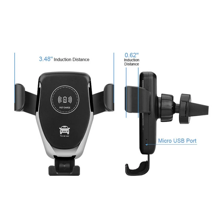 Автомобильное беспроводное быстрое зарядное устройство авто гравитационное крепление кронштейн 10 Вт Qi Беспроводная быстрая зарядка